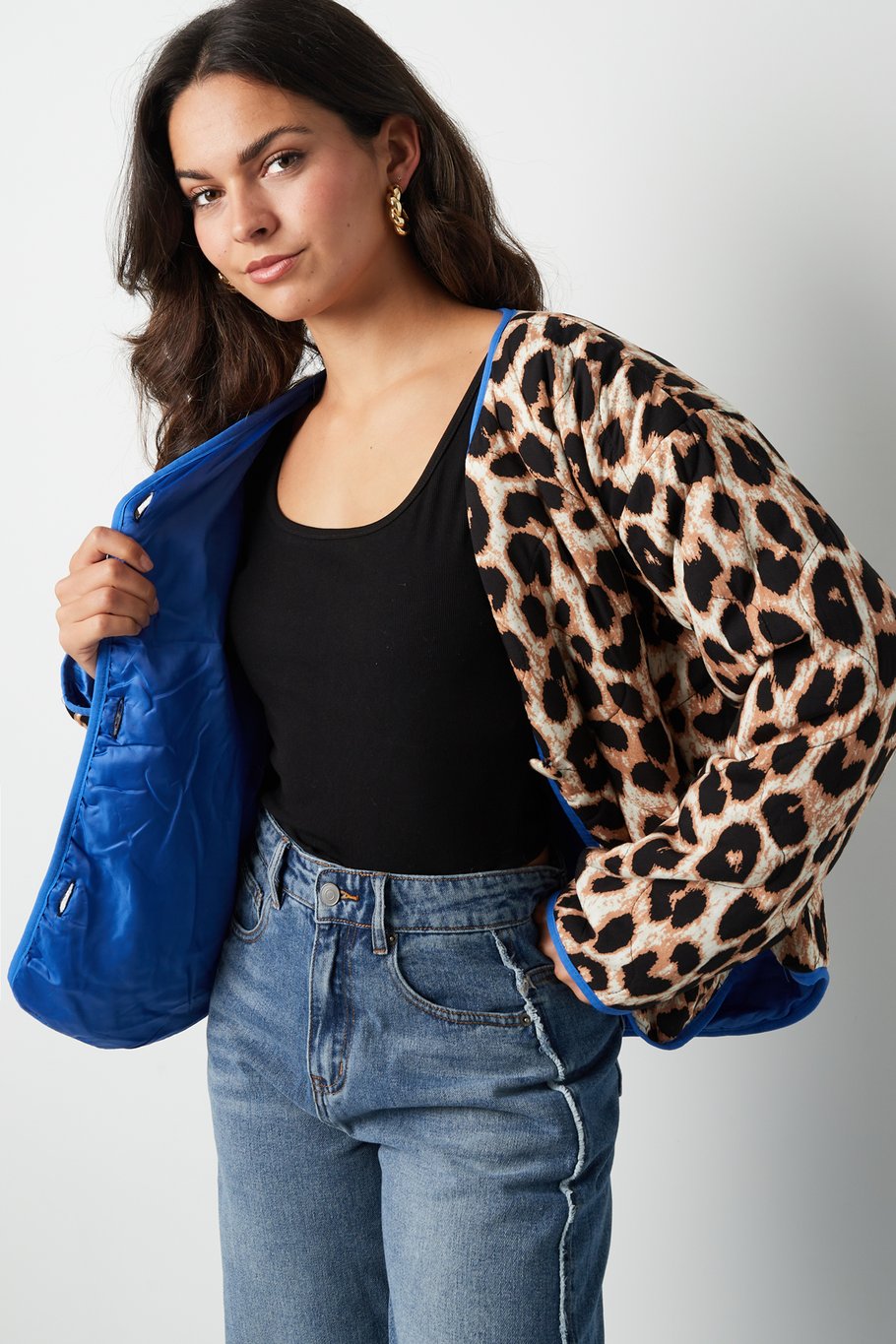 Jacke mit Leopardenmuster - rosa h5Bild7